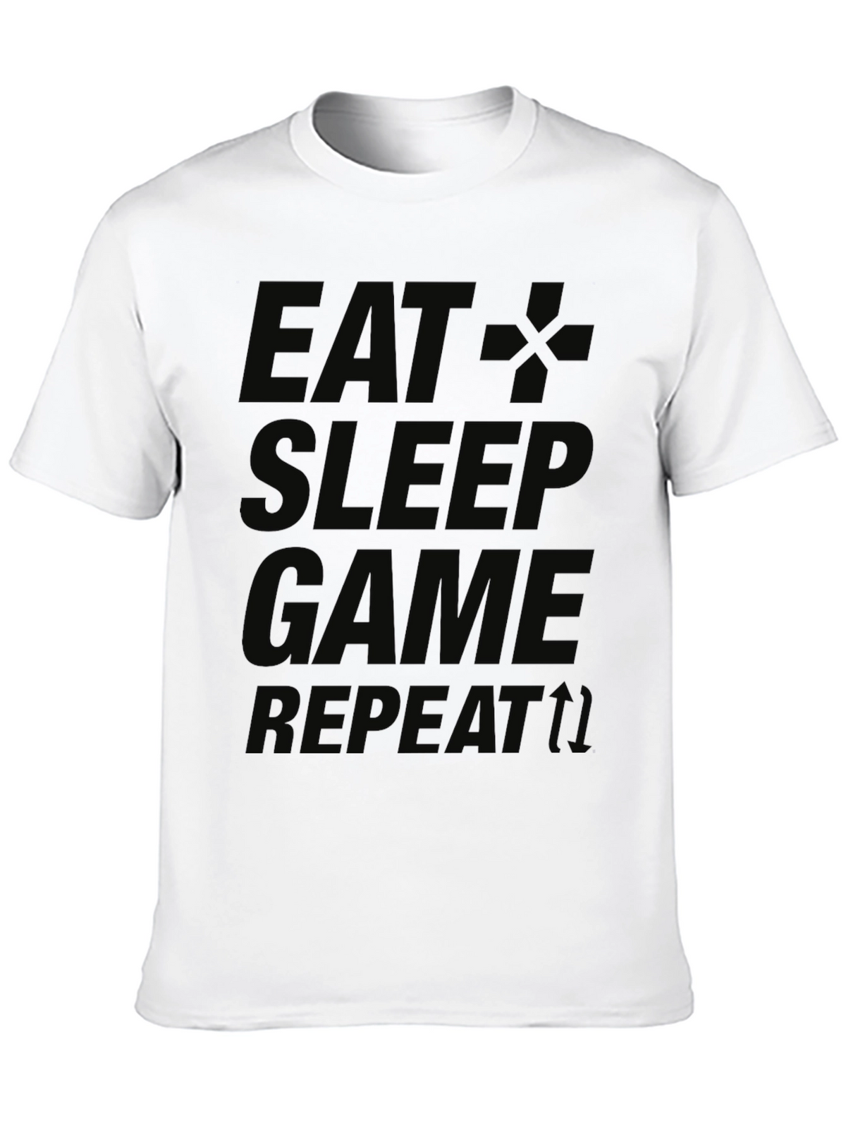 Eat Sleep Game Repeat Black T-Shirt