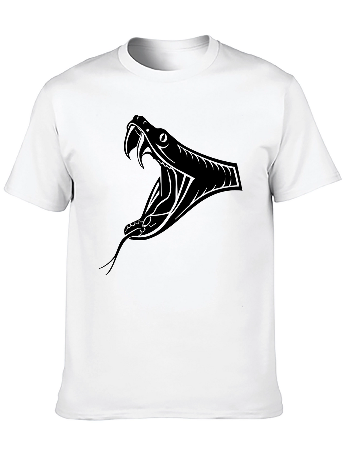 Mens Black T-Shirt - Snake Graphic Tee
