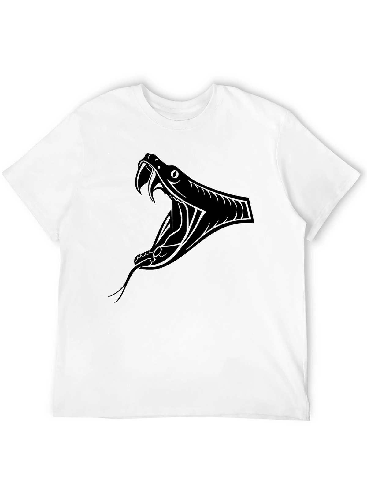 Mens Black T-Shirt - Snake Graphic Tee