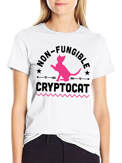 CryptoCat NFT T-Shirt - Non-Fungible Cat Design
