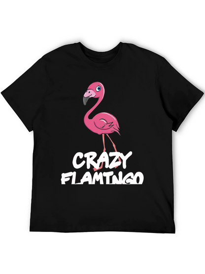 Crazy Flamingo Graphic Tee - Fun Novelty T-Shirt