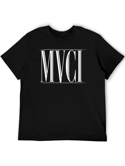 MVCI Roman Numeral Graphic Tee - Elegant Black T-Shirt