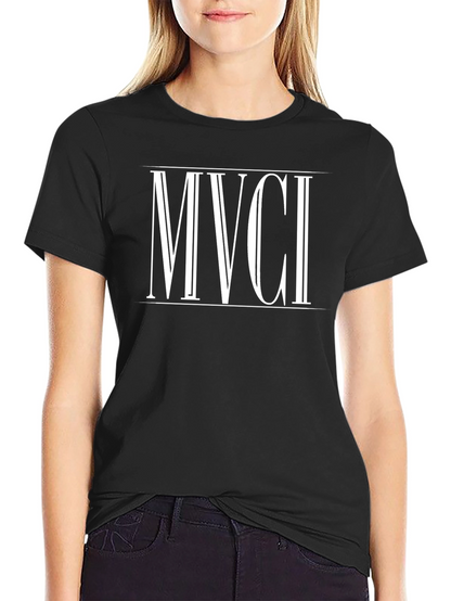 MVCI Roman Numeral Graphic Tee - Elegant Black T-Shirt
