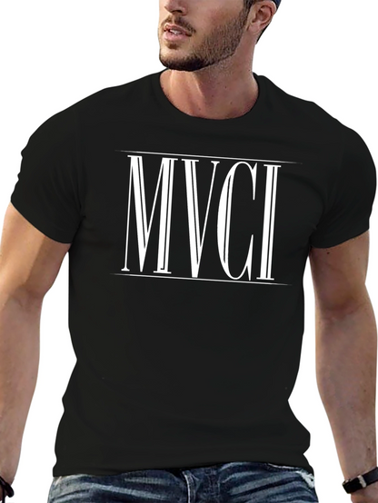MVCI Roman Numeral Graphic Tee - Elegant Black T-Shirt