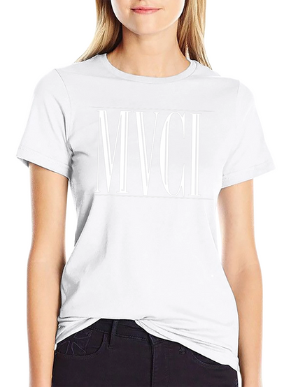 MVCI Roman Numeral Graphic Tee - Elegant Black T-Shirt