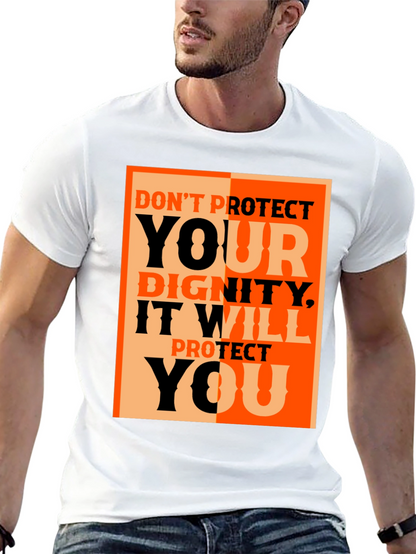 Dignity Protect You Graphic Tee - Black Cotton T-Shirt