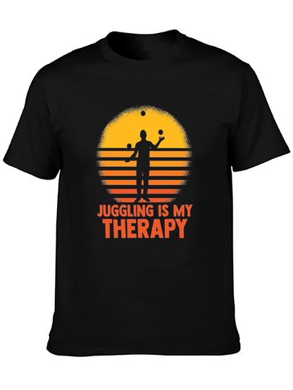 Juggling Therapy T-Shirt - Retro Sunset Design