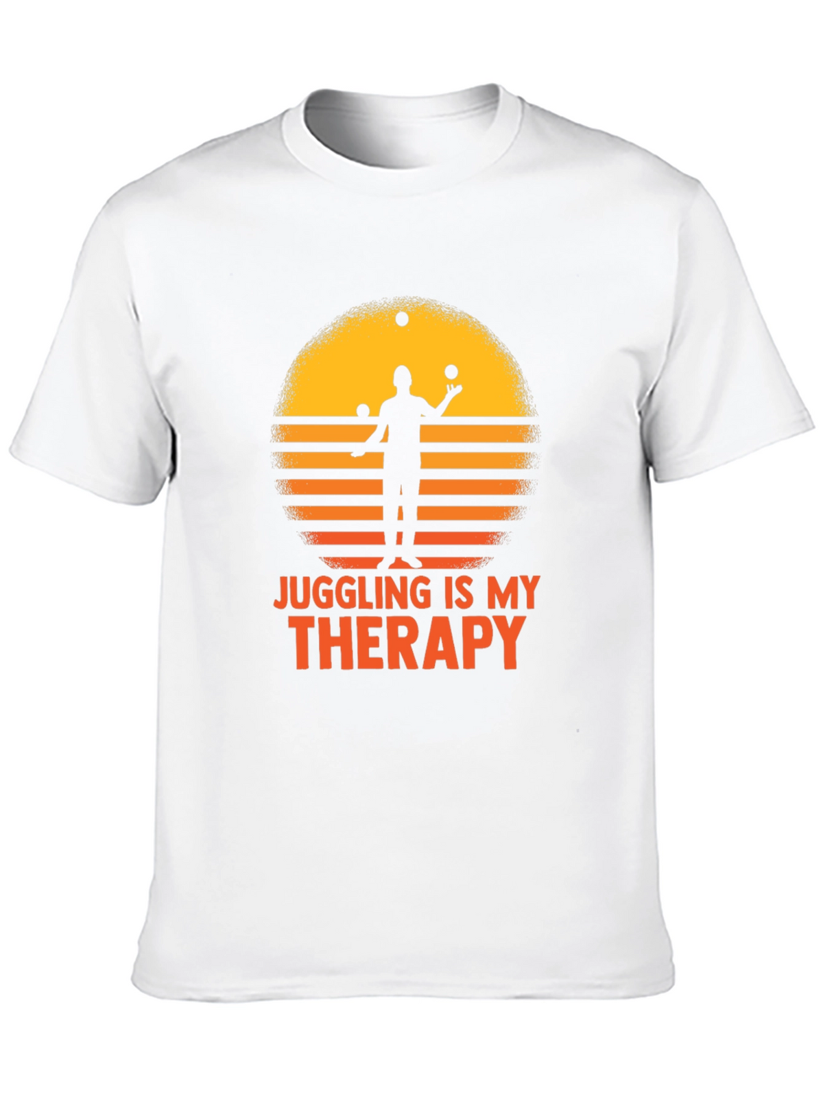 Juggling Therapy T-Shirt - Retro Sunset Design