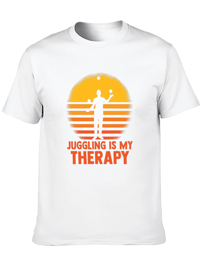 Juggling Therapy T-Shirt - Retro Sunset Design