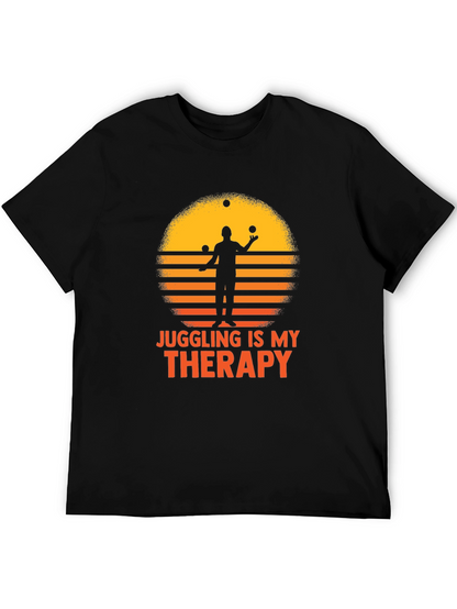 Juggling Therapy T-Shirt - Retro Sunset Design