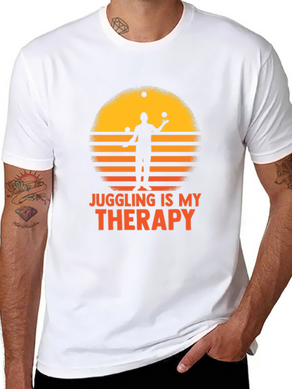 Juggling Therapy T-Shirt - Retro Sunset Design
