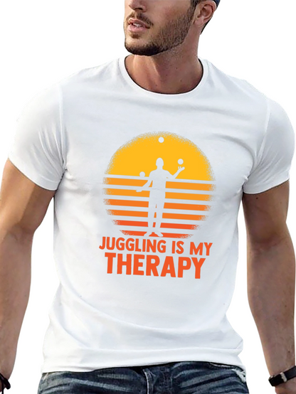Juggling Therapy T-Shirt - Retro Sunset Design