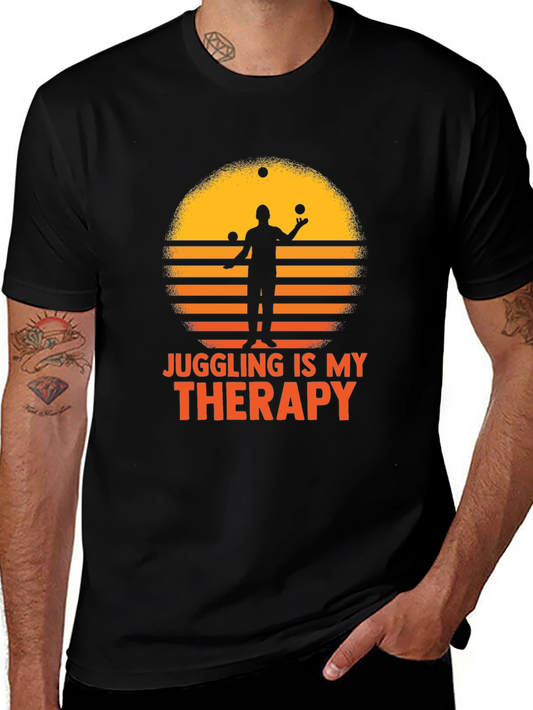 Juggling Therapy T-Shirt - Retro Sunset Design