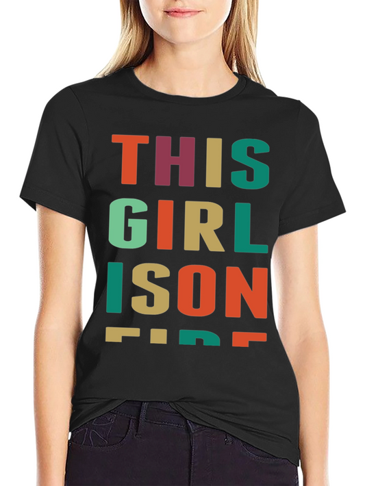 This Girl Is On Fire Graphic Tee - Unisex Black T-Shirt