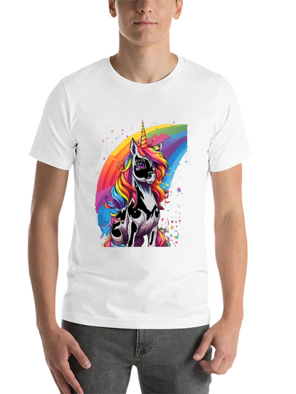 Rainbow Unicorn Graphic Tee - Black