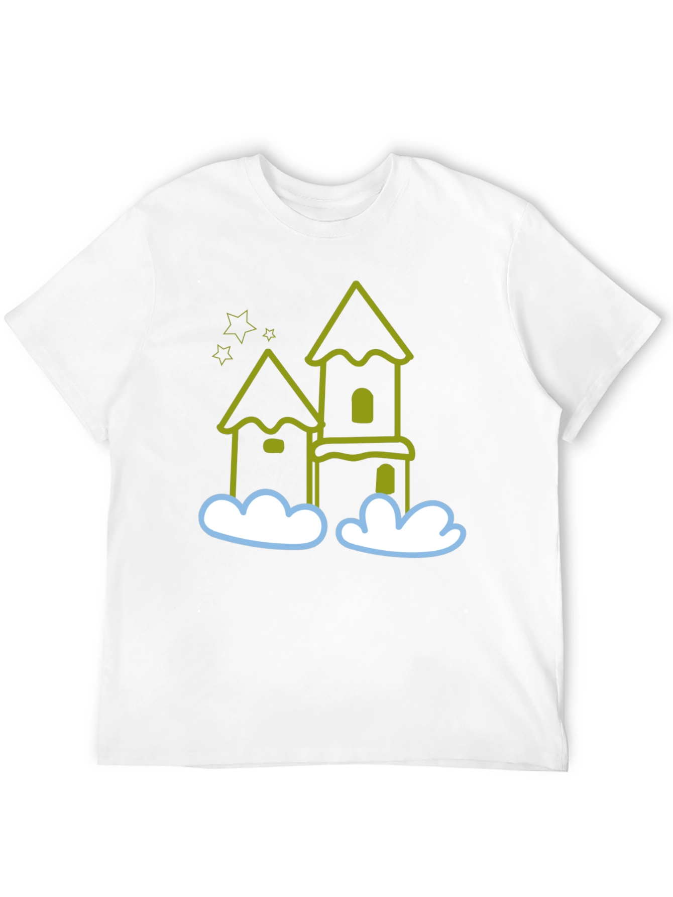 Whimsical Castle Black T-Shirt