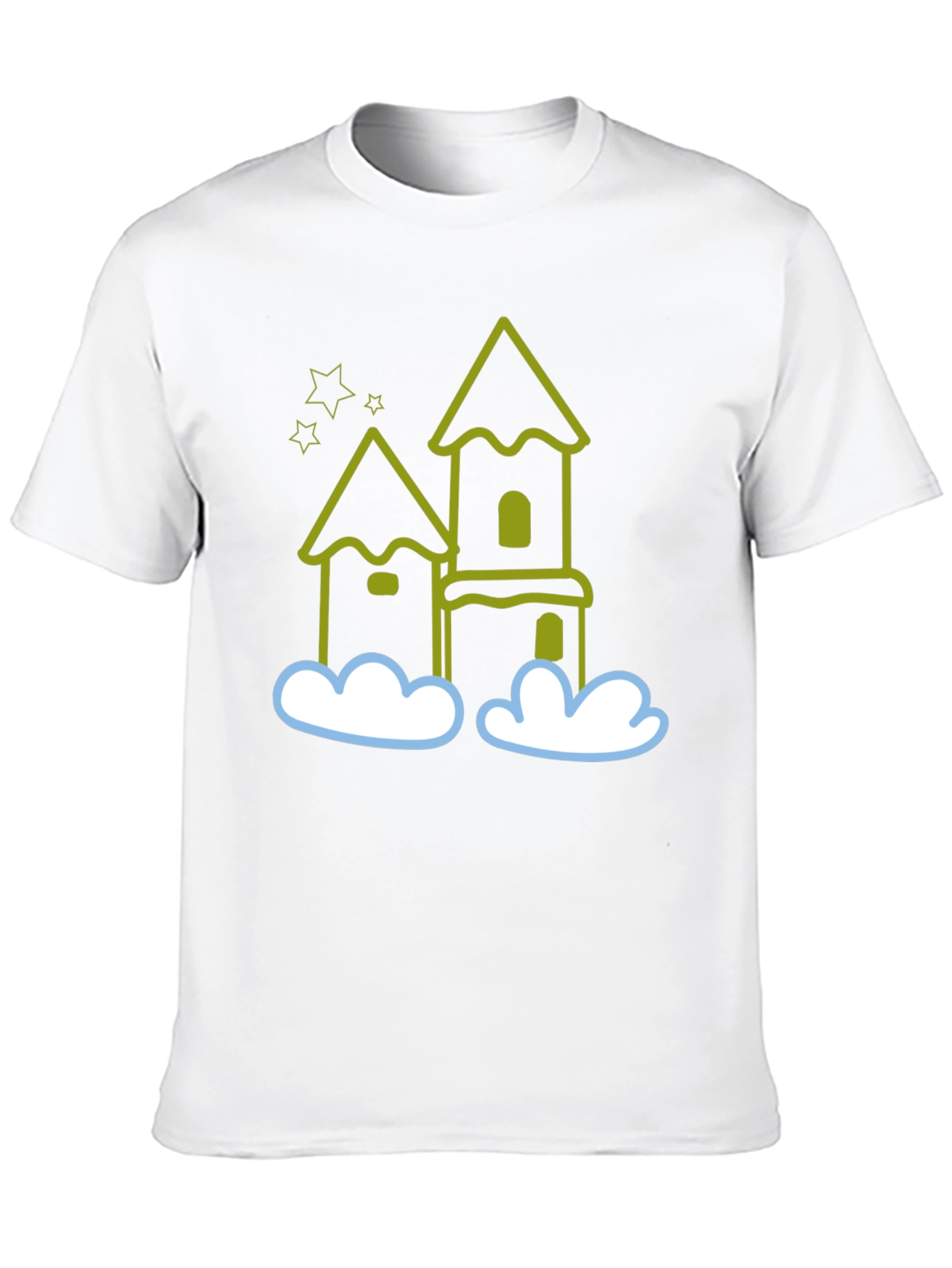 Whimsical Castle Black T-Shirt