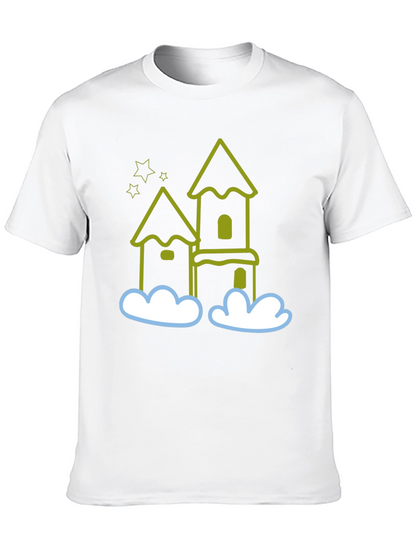 Whimsical Castle Black T-Shirt