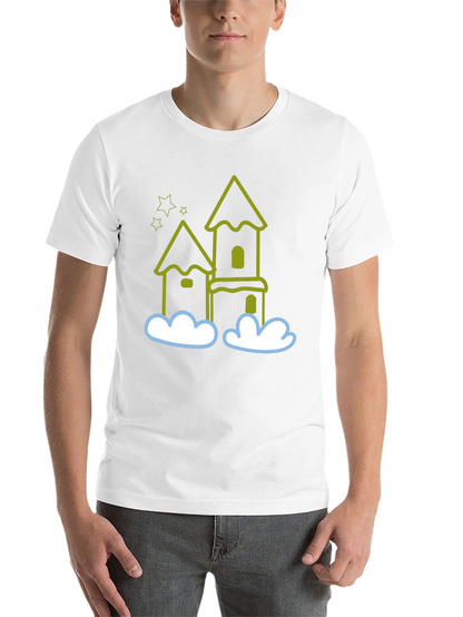 Whimsical Castle Black T-Shirt