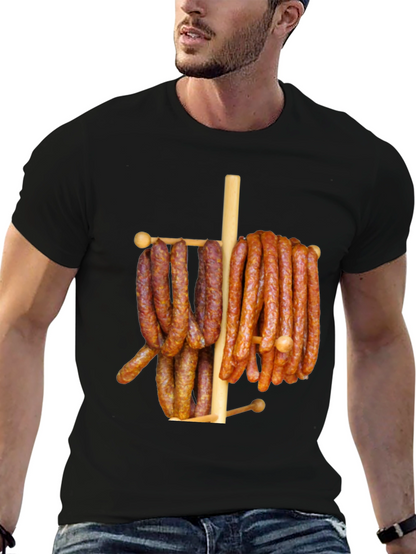 Funny Sausage Meat Lover Graphic T-Shirt