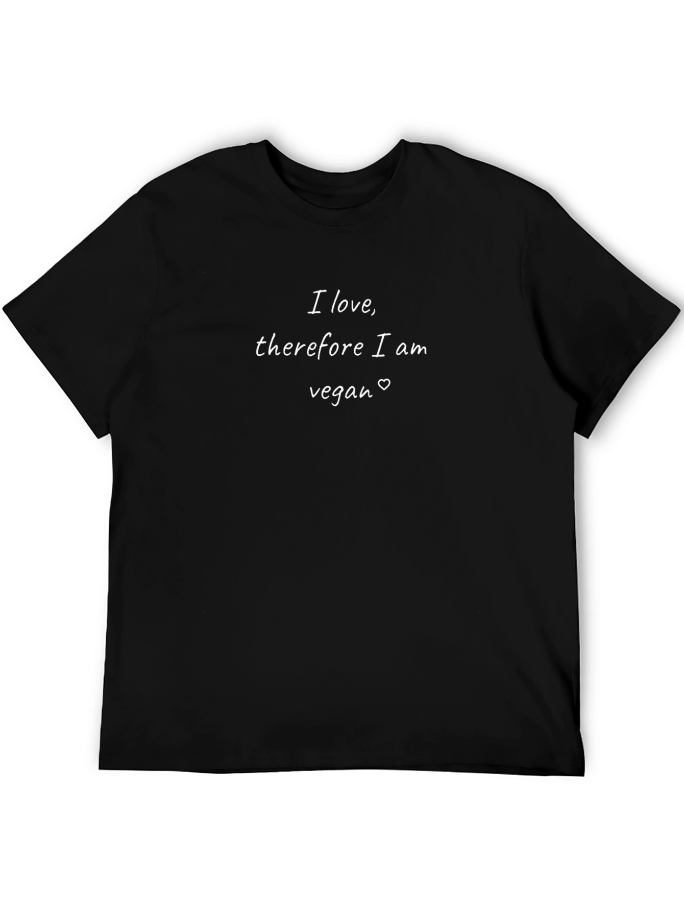 I Love Vegan Graphic Tee - Black