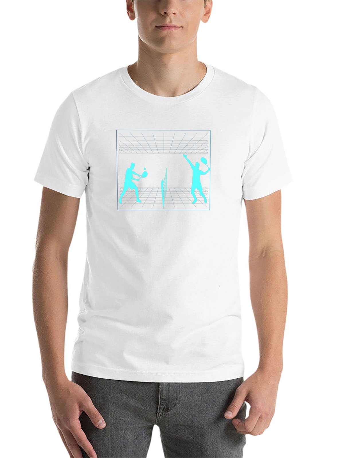 Tennis Players Graphic Tee - Black