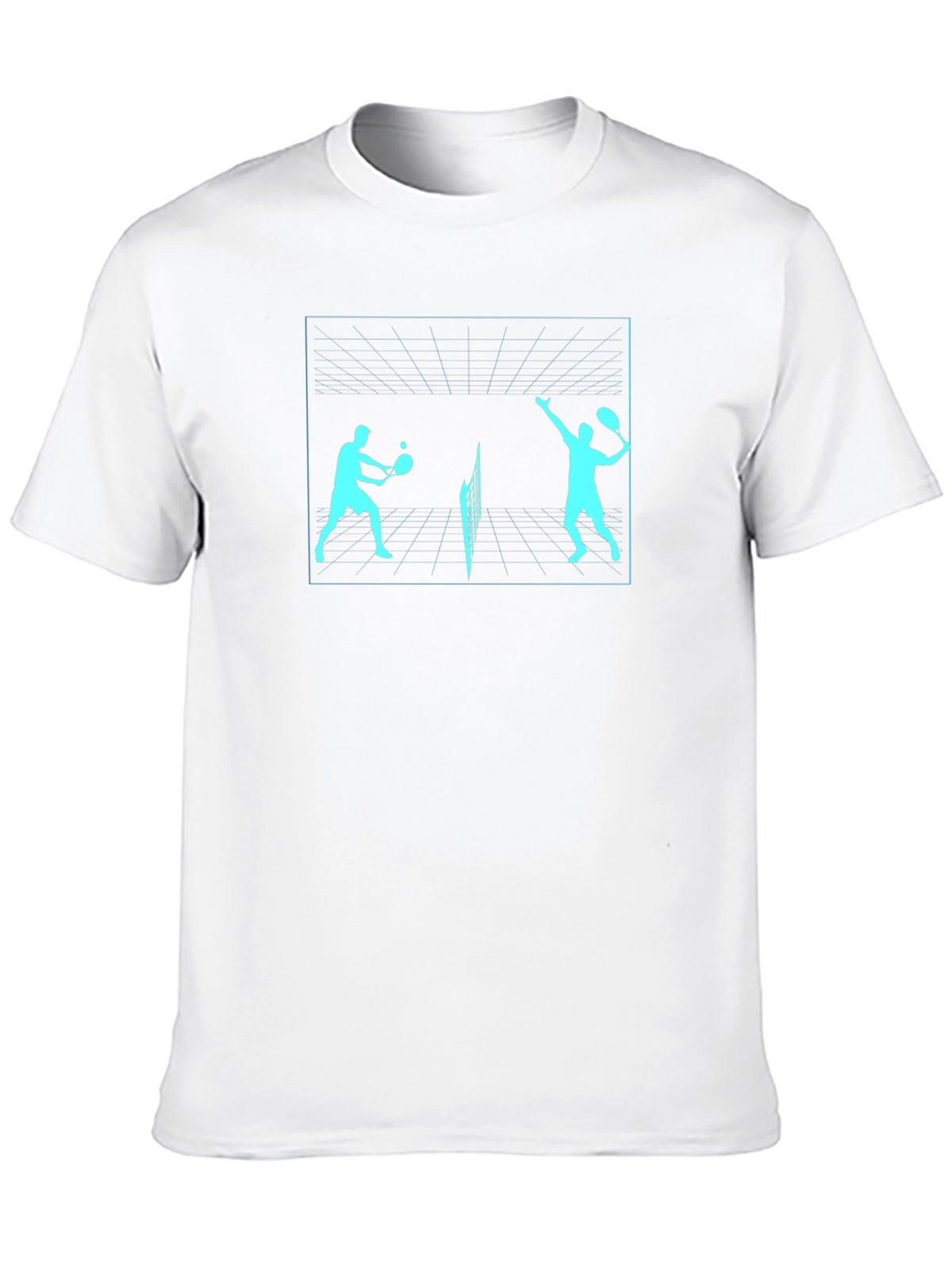 Tennis Players Graphic Tee - Black