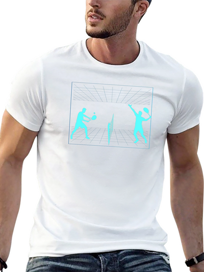 Tennis Players Graphic Tee - Black