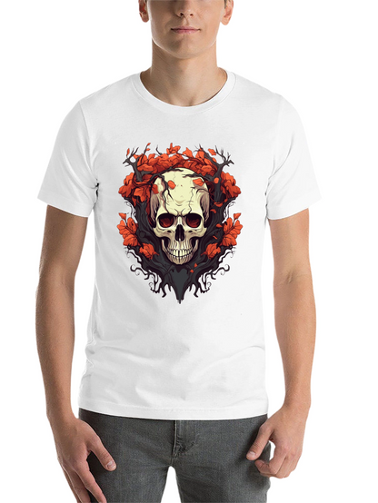 Skull & Floral Graphic Tee - Black T-Shirt