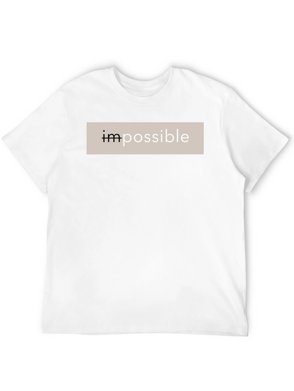 Impossible Black Cotton Graphic Tee