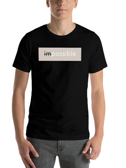 Impossible Black Cotton Graphic Tee