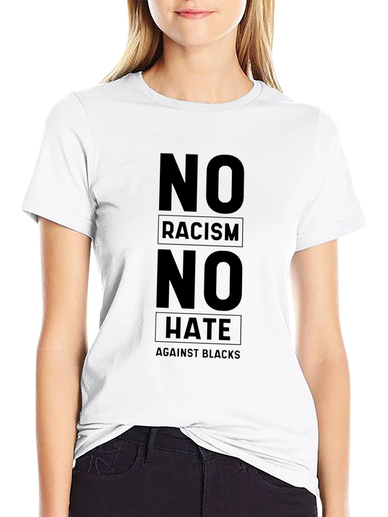 No Racism No Hate Black T-Shirt