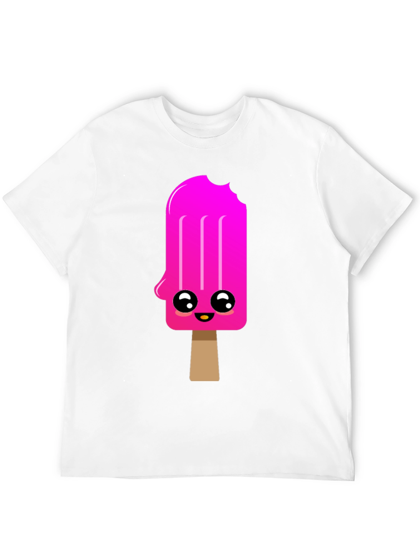 Kawaii Popsicle Graphic Tee - Black Cotton Blend Shirt