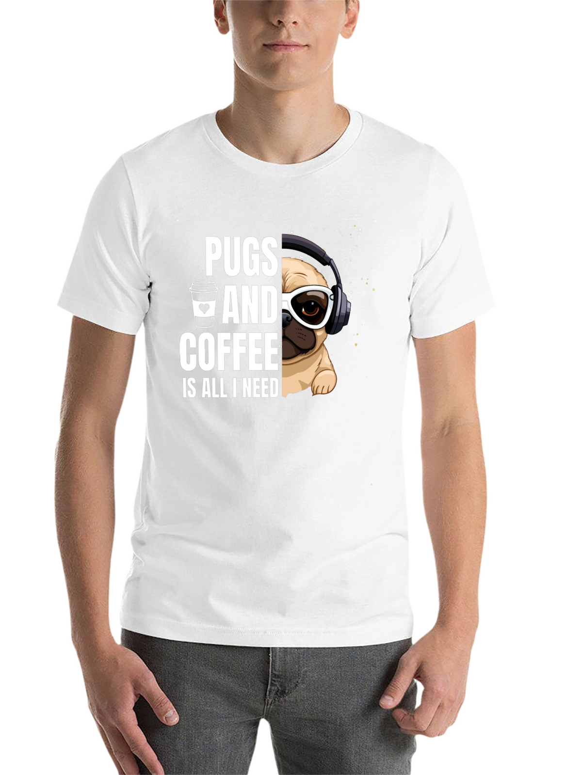 Pugs & Coffee Graphic Tee