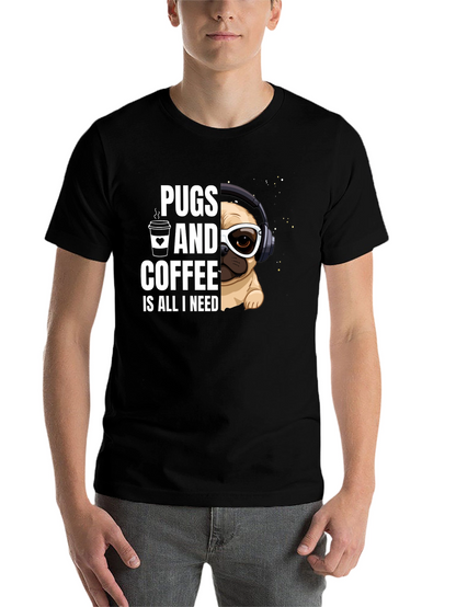 Pugs & Coffee Graphic Tee