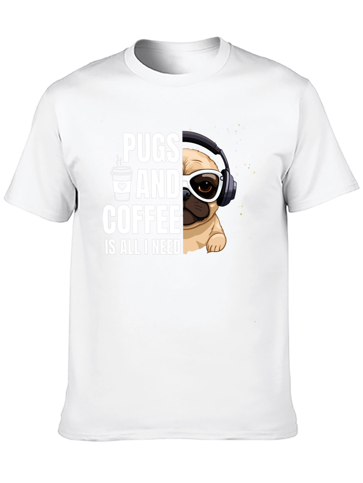 Pugs & Coffee Graphic Tee