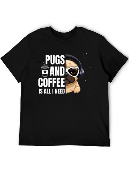 Pugs & Coffee Graphic Tee