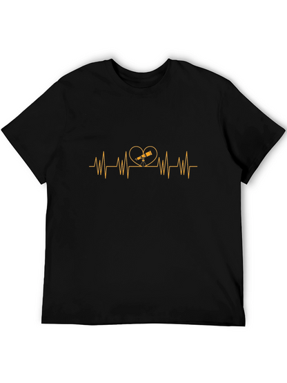 Astronomy Heartbeat T-Shirt - Telescope Love