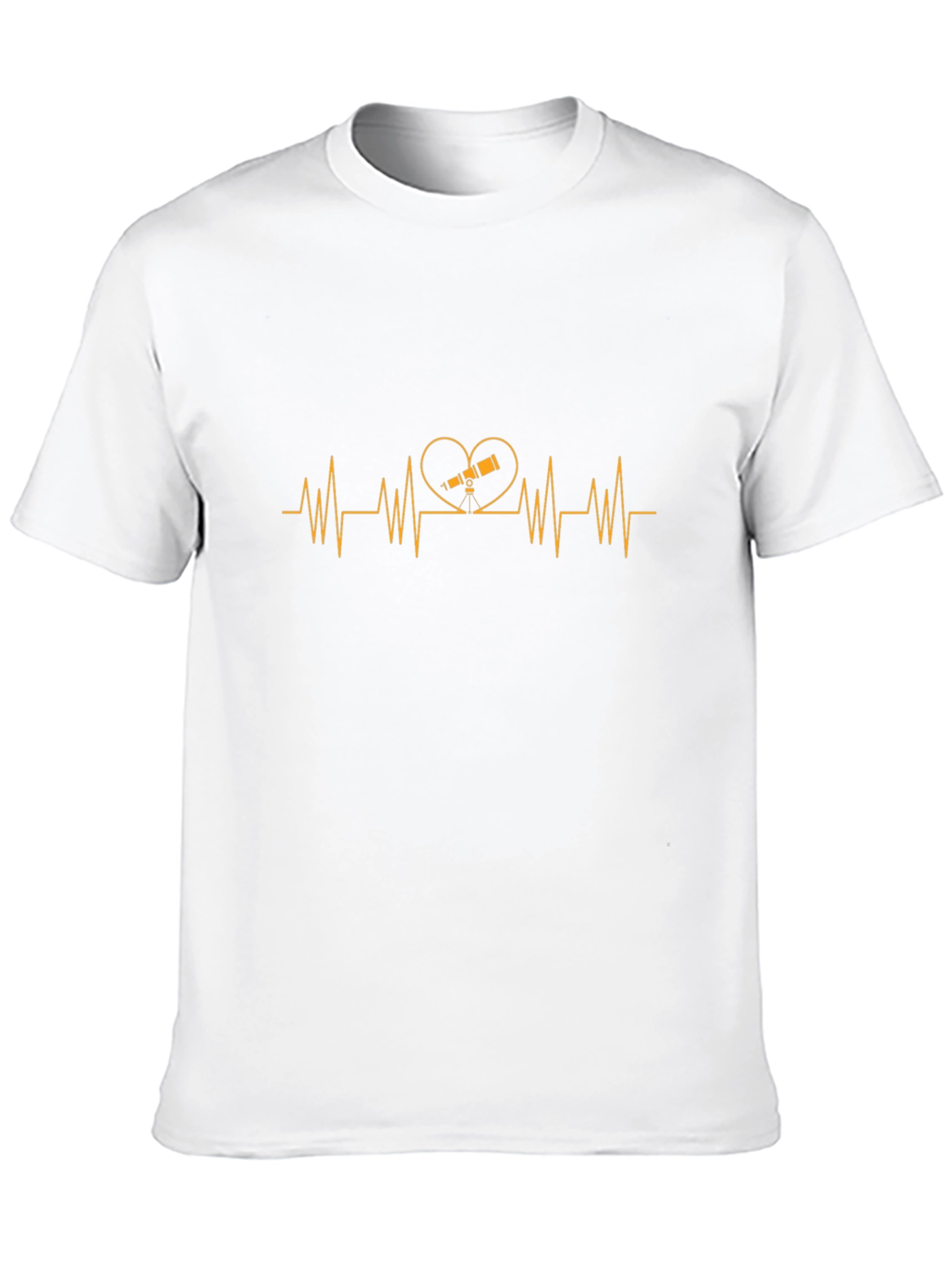 Astronomy Heartbeat T-Shirt - Telescope Love