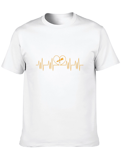 Astronomy Heartbeat T-Shirt - Telescope Love
