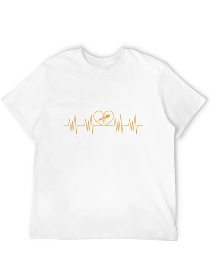 Astronomy Heartbeat T-Shirt - Telescope Love