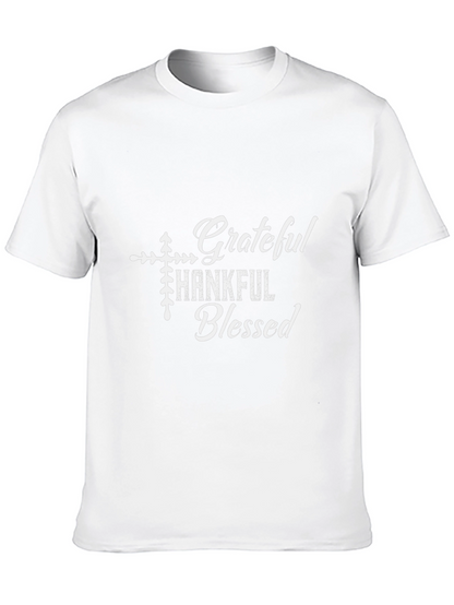 Grateful Thankful Blessed Black Graphic Tee