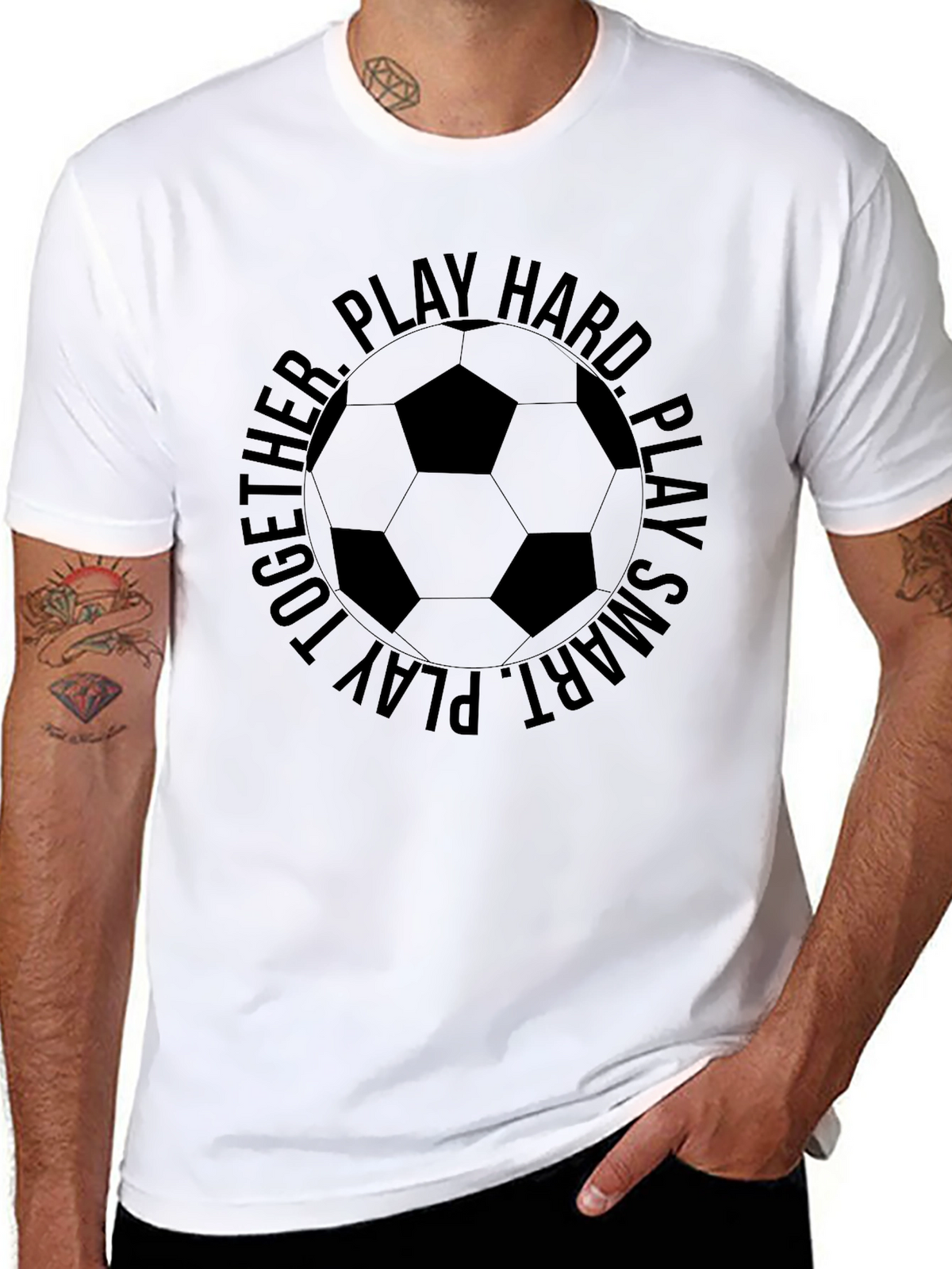 Soccer Ball Graphic T-Shirt - Play Hard