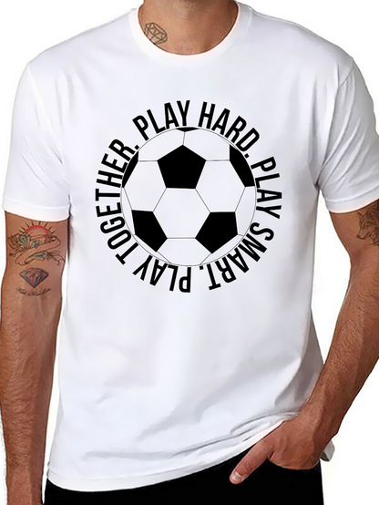 Soccer Ball Graphic T-Shirt - Play Hard