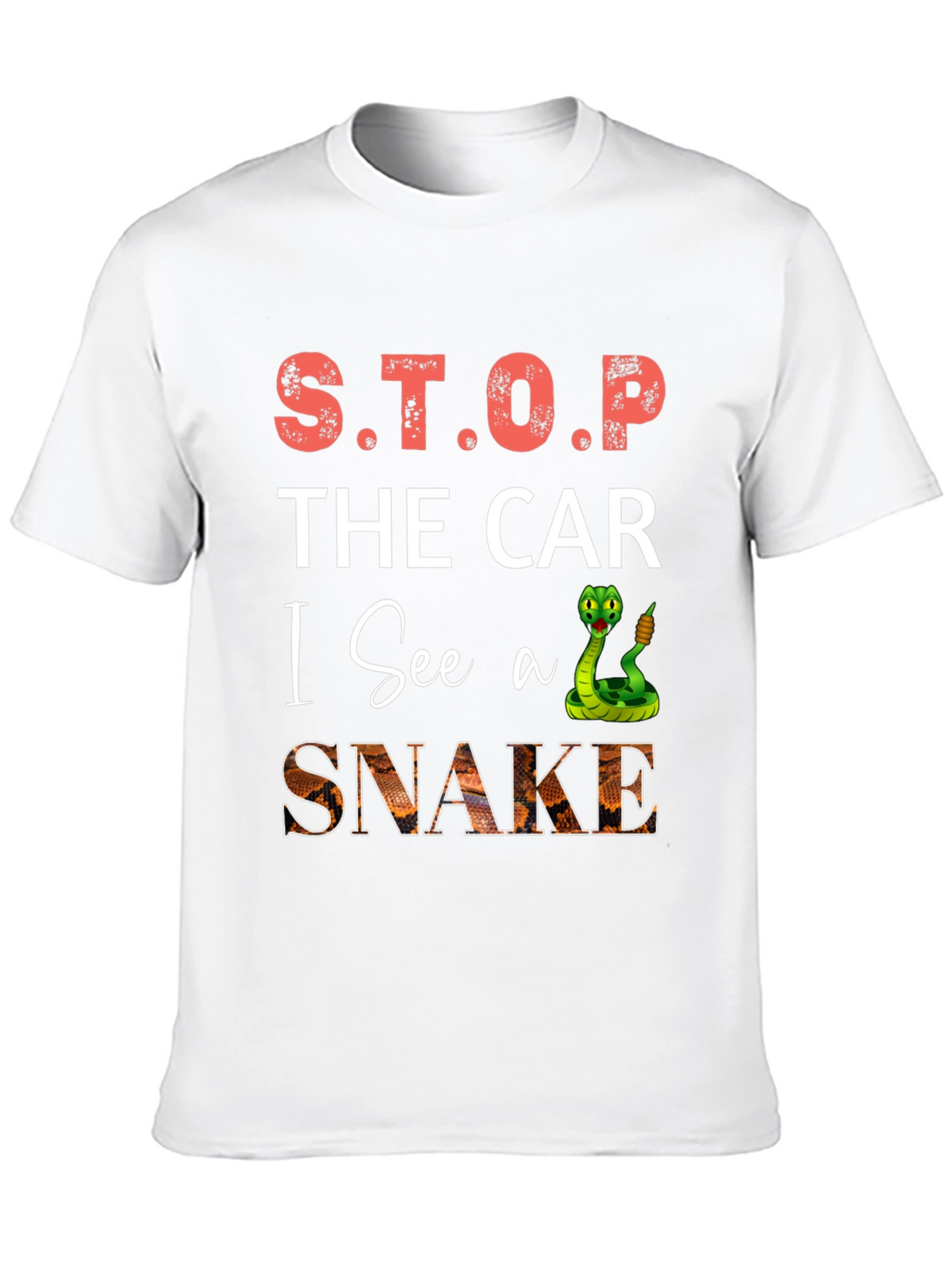 S.T.O.P. The Car I See A Snake T-Shirt