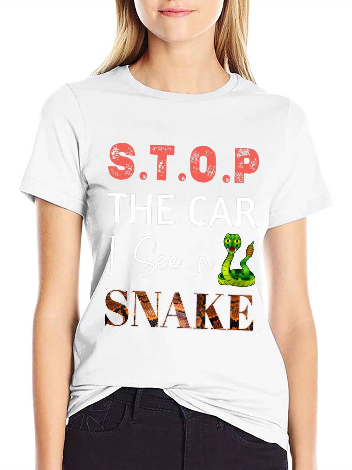 S.T.O.P. The Car I See A Snake T-Shirt