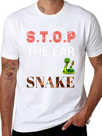 S.T.O.P. The Car I See A Snake T-Shirt