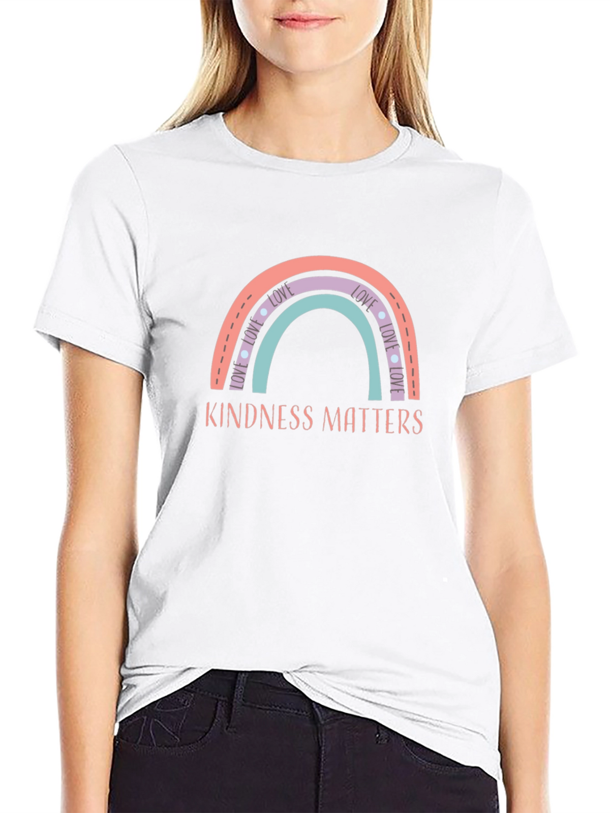 Kindness Matters Rainbow Graphic Tee