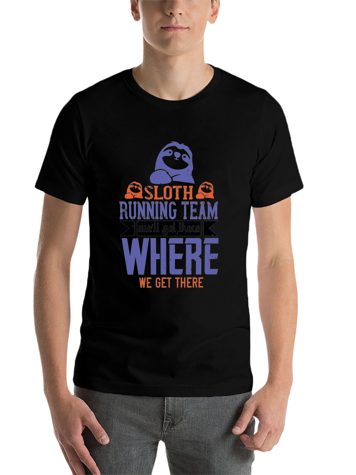 Sloth Running Team T-Shirt - Funny Novelty Tee