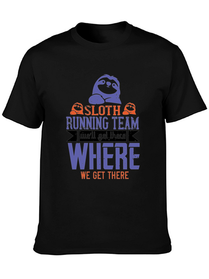 Sloth Running Team T-Shirt - Funny Novelty Tee